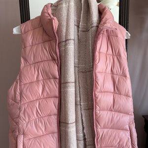 Ann Taylor puffer vest and scarf